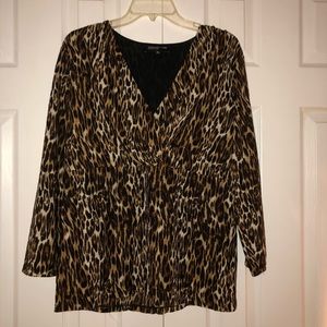 Jones new york collection cheetah print top sizeXL